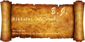 Bikfalvi József névjegykártya